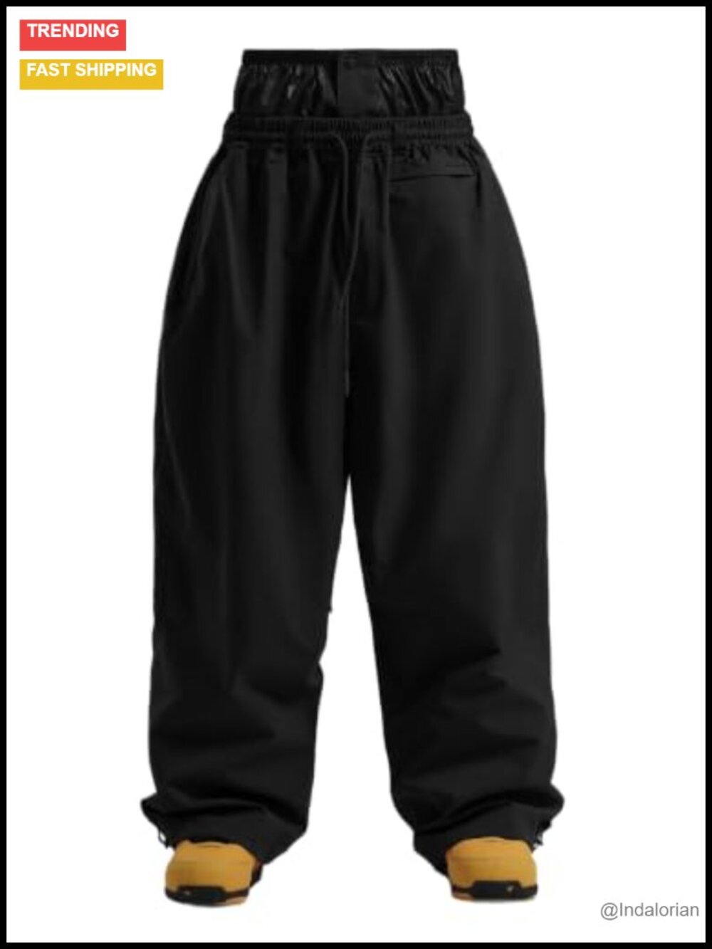 Unisex Baggy Snowboard Ski Pants Waterproof 15000mm Windproof Polyester